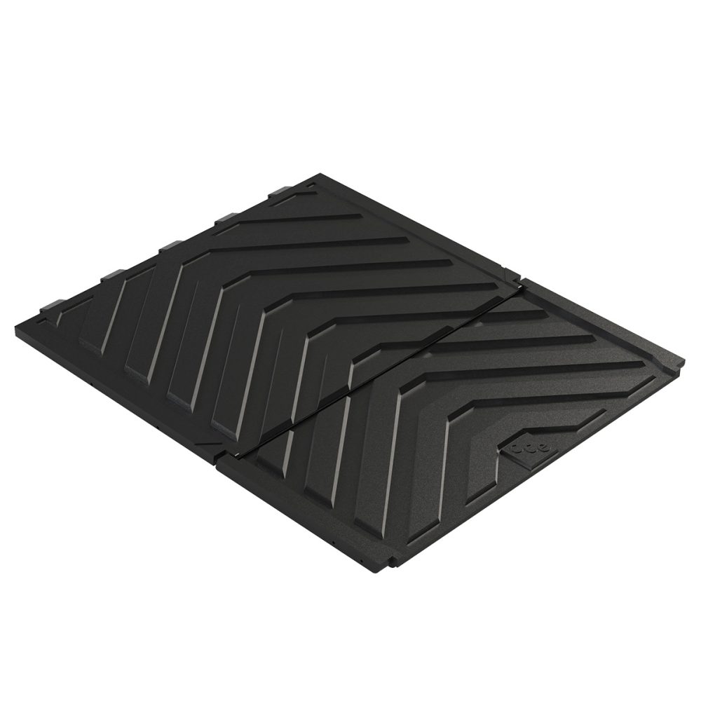 Rear end loader container lid pair for skips