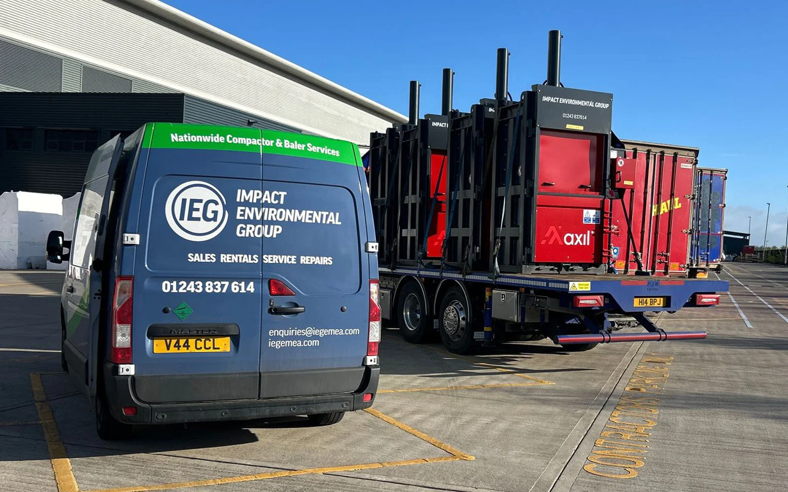 Commercial compactors and balers installed at UK waste management facility