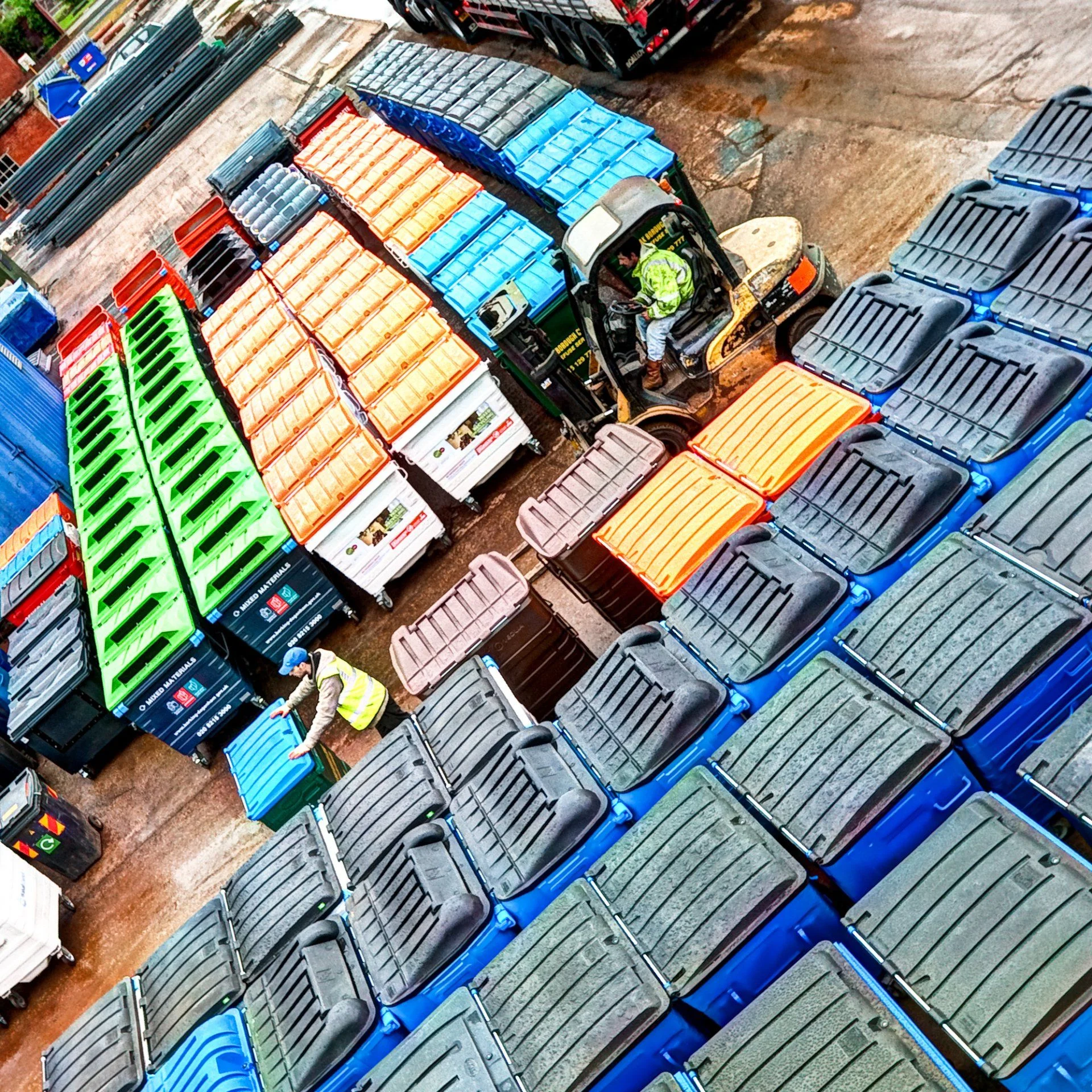 Refurbished containers in the UKCM yard