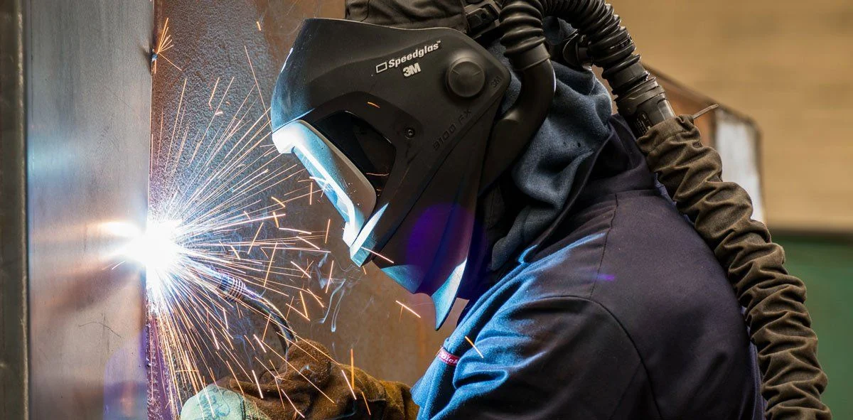 A UKCM welder at work