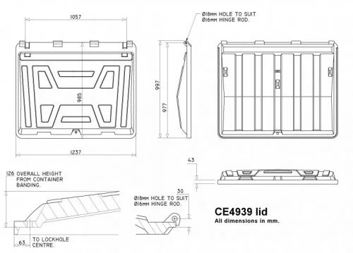CE4939 Trade Waste Container lid
