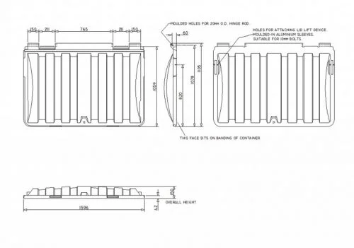 MG1700 Trade Waste Container lid