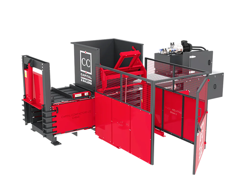 CHB45 horizontal baling press with bin lifter